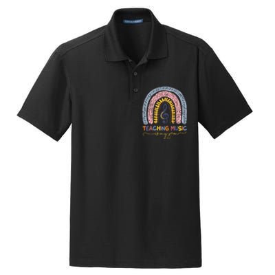 Musical Teacher Teaching Music Is My Jam Rainbow Dry Zone Grid Polo