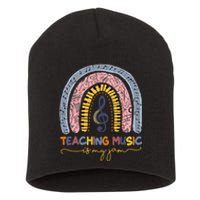 Musical Teacher Teaching Music Is My Jam Rainbow Short Acrylic Beanie