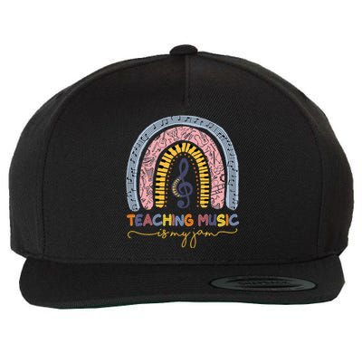 Musical Teacher Teaching Music Is My Jam Rainbow Wool Snapback Cap