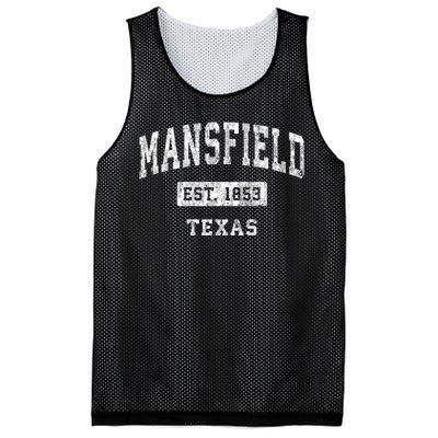 Mansfield Texas Tx Vintage Established Sports Design Mesh Reversible Basketball Jersey Tank