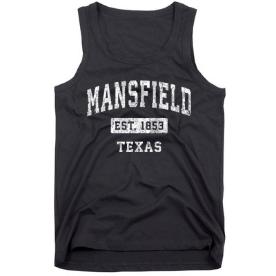 Mansfield Texas Tx Vintage Established Sports Design Tank Top