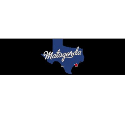 Matagorda Texas TX Map Bumper Sticker