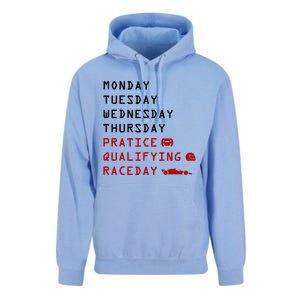 Monday Tuesday Thursday Practice Qualifying Race Day Unisex Surf Hoodie