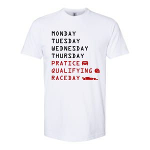 Monday Tuesday Thursday Practice Qualifying Race Day Softstyle CVC T-Shirt