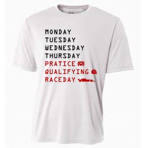 Monday Tuesday Thursday Practice Qualifying Race Day Cooling Performance Crew T-Shirt