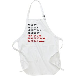 Monday Tuesday Thursday Practice Qualifying Race Day Full-Length Apron With Pockets