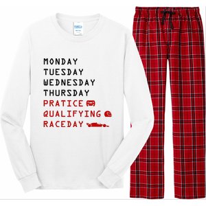 Monday Tuesday Thursday Practice Qualifying Race Day Long Sleeve Pajama Set