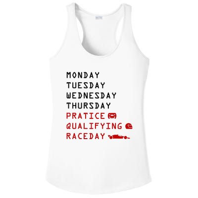 Monday Tuesday Thursday Practice Qualifying Race Day Ladies PosiCharge Competitor Racerback Tank