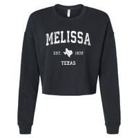 Melissa Texas Tx Vintage Sports Cropped Pullover Crew