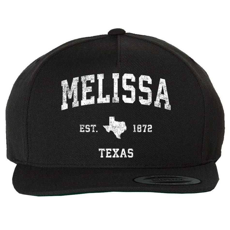 Melissa Texas Tx Vintage Sports Wool Snapback Cap