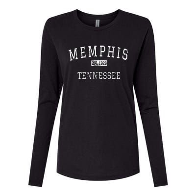 Memphis Tennessee TN Vintage Womens Cotton Relaxed Long Sleeve T-Shirt