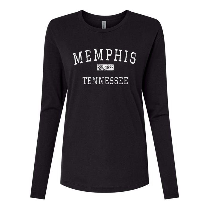 Memphis Tennessee TN Vintage Womens Cotton Relaxed Long Sleeve T-Shirt