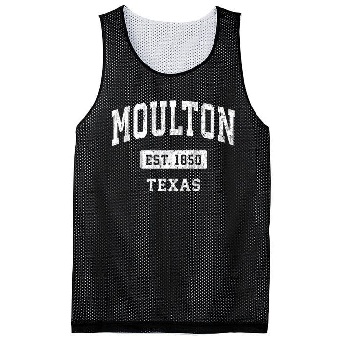 Moulton Texas Tx Vintage Sports Established Mesh Reversible Basketball Jersey Tank