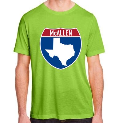 Mcallen Texas Tx Interstate Highway Vacation Souvenir Meaningful Gift Adult ChromaSoft Performance T-Shirt