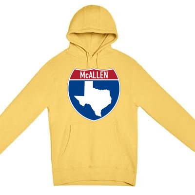 Mcallen Texas Tx Interstate Highway Vacation Souvenir Meaningful Gift Premium Pullover Hoodie