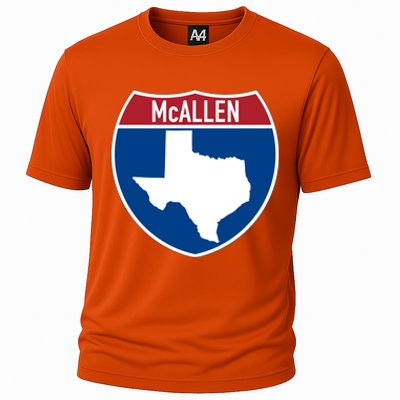 Mcallen Texas Tx Interstate Highway Vacation Souvenir Meaningful Gift Cooling Performance Crew T-Shirt