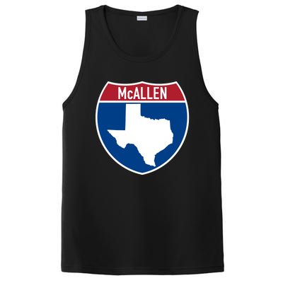 Mcallen Texas Tx Interstate Highway Vacation Souvenir Meaningful Gift PosiCharge Competitor Tank