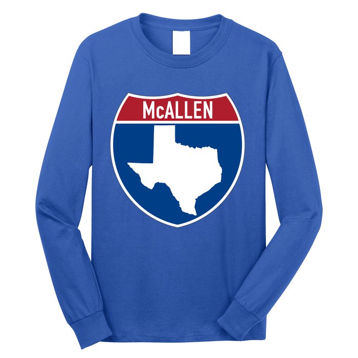 Mcallen Texas Tx Interstate Highway Vacation Souvenir Meaningful Gift Long Sleeve Shirt