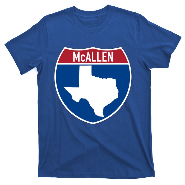 Mcallen Texas Tx Interstate Highway Vacation Souvenir Meaningful Gift T-Shirt