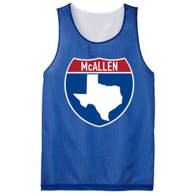 Mcallen Texas Tx Interstate Highway Vacation Souvenir Meaningful Gift Mesh Reversible Basketball Jersey Tank