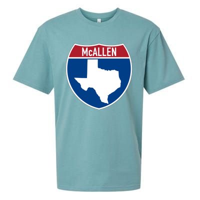 Mcallen Texas Tx Interstate Highway Vacation Souvenir Meaningful Gift Sueded Cloud Jersey T-Shirt