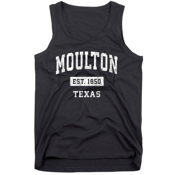 Moulton Texas Tx Vintage Sports Established Tank Top