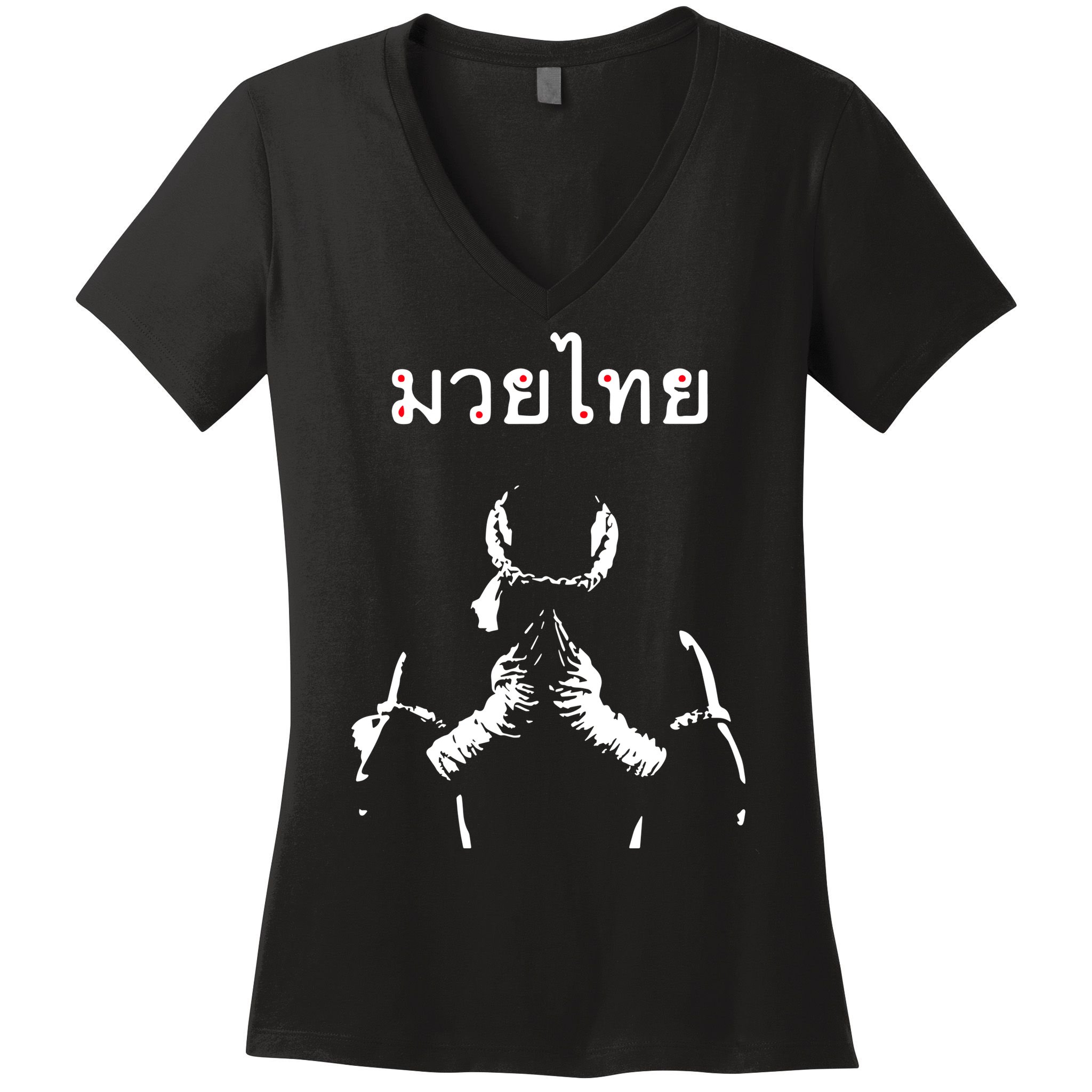 Muay Thai Thai Boxing Women's V-Neck T-Shirt