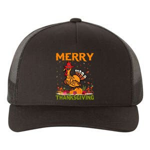 Merry Thanksgiving Turkey Fall Vibes Autumn Season Pumpkin Funny Yupoong Adult 5-Panel Trucker Hat