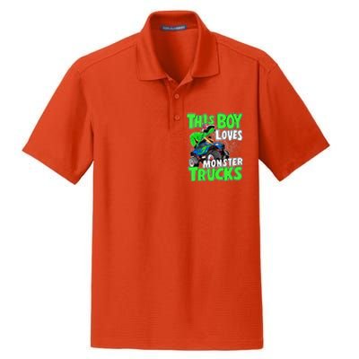 Monster Truck Toddler Boys This Boy Loves Monster Trucks Dry Zone Grid Polo