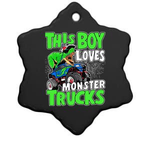 Monster Truck Toddler Boys This Boy Loves Monster Trucks Ceramic Star Ornament