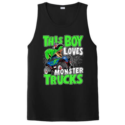 Monster Truck Toddler Boys This Boy Loves Monster Trucks PosiCharge Competitor Tank