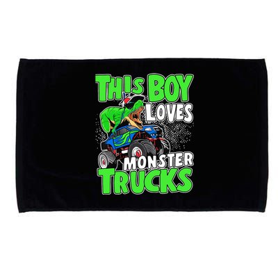 Monster Truck Toddler Boys This Boy Loves Monster Trucks Microfiber Hand Towel