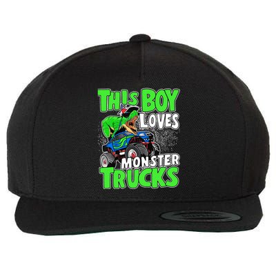 Monster Truck Toddler Boys This Boy Loves Monster Trucks Wool Snapback Cap