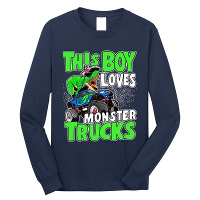 Monster Truck Toddler Boys This Boy Loves Monster Trucks Long Sleeve Shirt