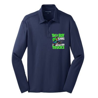 Monster Truck Toddler Boys This Boy Loves Monster Trucks Silk Touch Performance Long Sleeve Polo