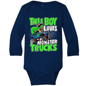 Monster Truck Toddler Boys This Boy Loves Monster Trucks Baby Long Sleeve Bodysuit