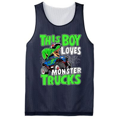 Monster Truck Toddler Boys This Boy Loves Monster Trucks Mesh Reversible Basketball Jersey Tank