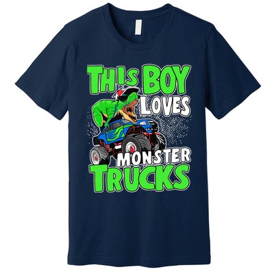 Monster Truck Toddler Boys This Boy Loves Monster Trucks Premium T-Shirt