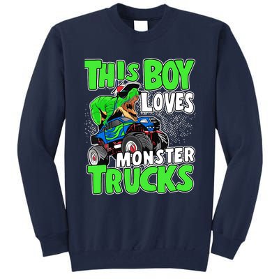 Monster Truck Toddler Boys This Boy Loves Monster Trucks Tall Sweatshirt