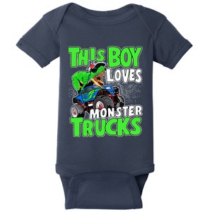 Monster Truck Toddler Boys This Boy Loves Monster Trucks Baby Bodysuit