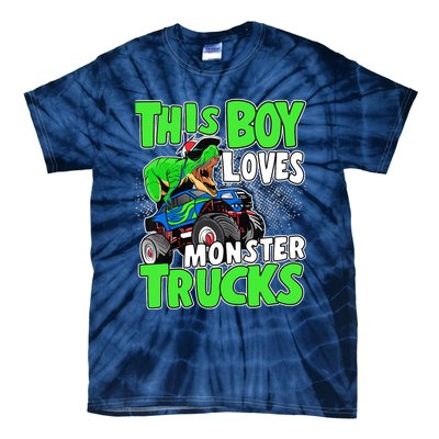 Monster Truck Toddler Boys This Boy Loves Monster Trucks Tie-Dye T-Shirt