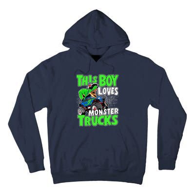 Monster Truck Toddler Boys This Boy Loves Monster Trucks Tall Hoodie