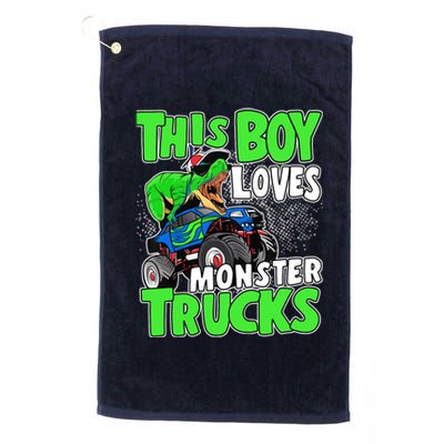 Monster Truck Toddler Boys This Boy Loves Monster Trucks Platinum Collection Golf Towel