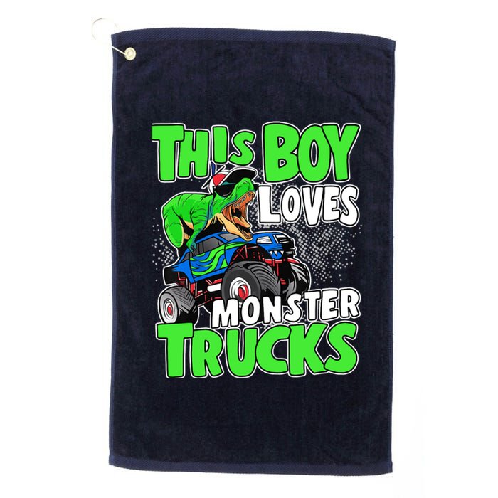 Monster Truck Toddler Boys This Boy Loves Monster Trucks Platinum Collection Golf Towel