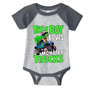 Monster Truck Toddler Boys This Boy Loves Monster Trucks Infant Baby Jersey Bodysuit