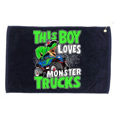 Monster Truck Toddler Boys This Boy Loves Monster Trucks Grommeted Golf Towel