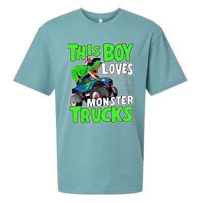 Monster Truck Toddler Boys This Boy Loves Monster Trucks Sueded Cloud Jersey T-Shirt