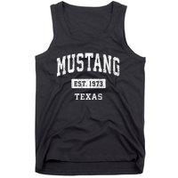 Mustang Texas Tx Vintage Sports Established Tank Top