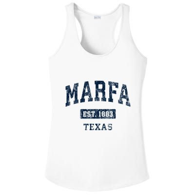 Marfa Texas Tx Vintage Sports Established Ladies PosiCharge Competitor Racerback Tank