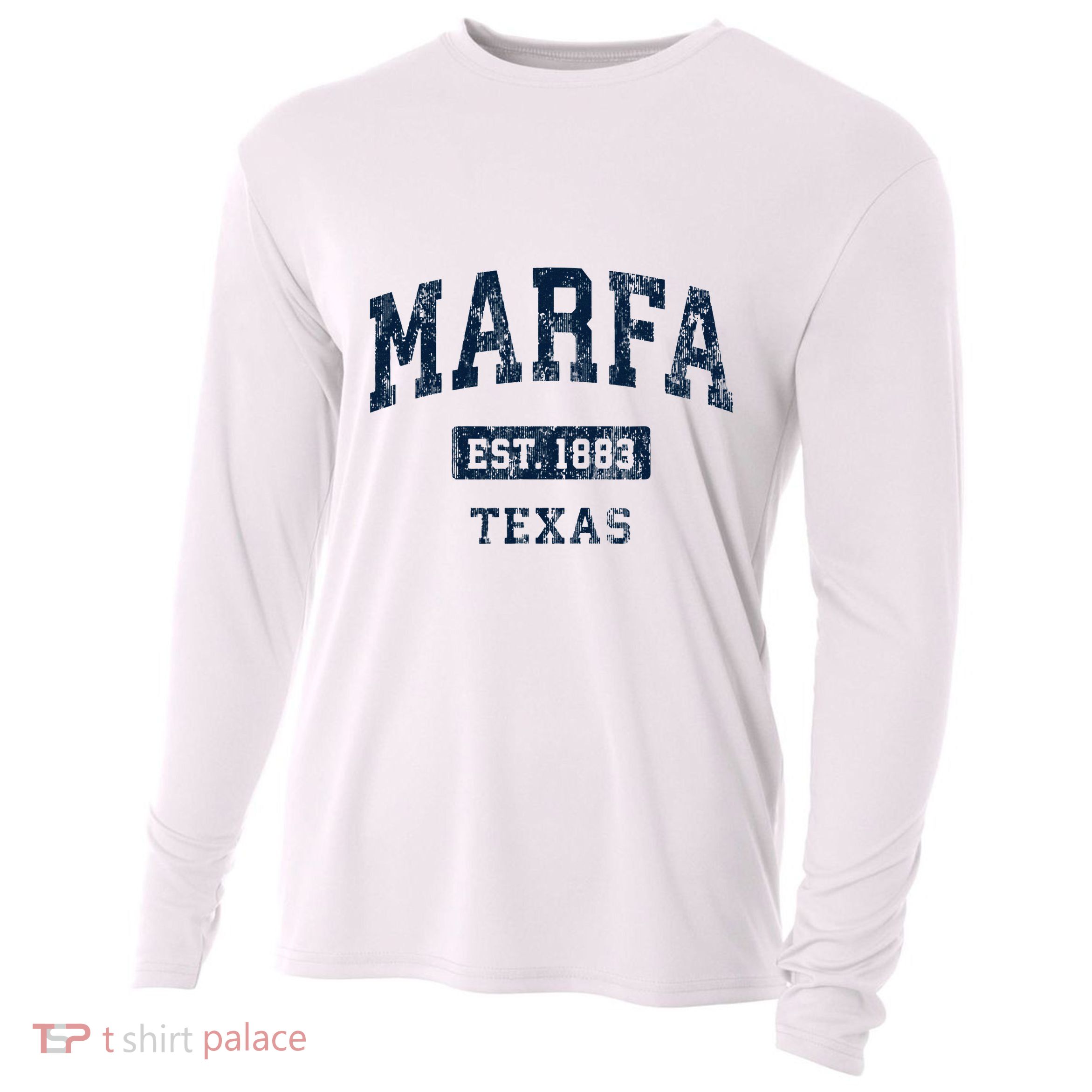 Marfa Texas Tx Vintage Sports Established Cooling Performance Long Sleeve Crew